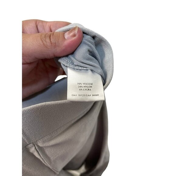 Eileen Fisher Gray Viscose Nylon Elastic Waist Cropped Capri Pants M - Picture 5 of 6